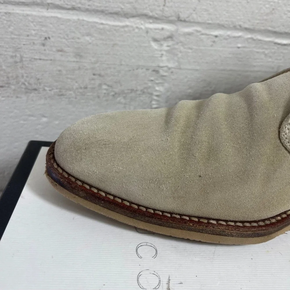 Gravati 14444 Chukka Ankle Boots Beige Suede Lace up Men's 12 M Made In Italy